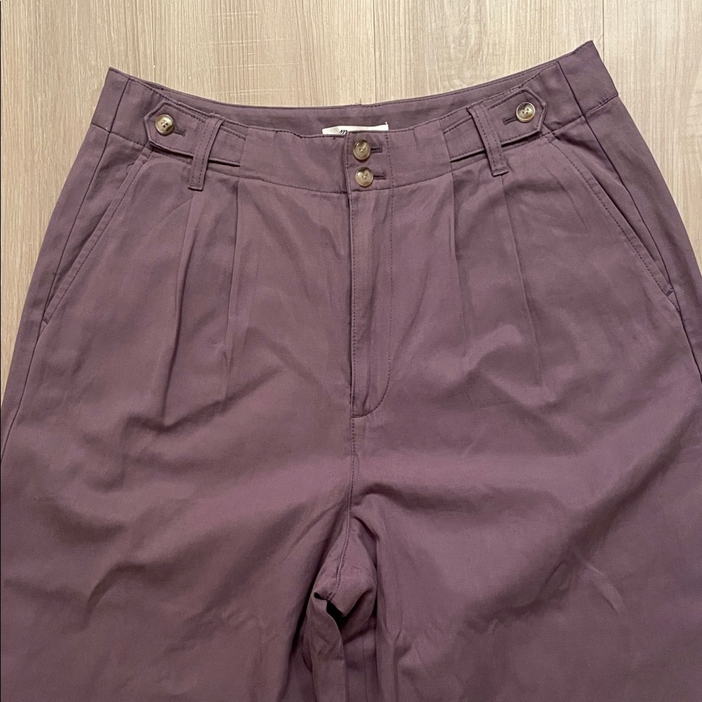 Madewell Women's Wide-Leg Pleated Pants - Picture 4 of 5